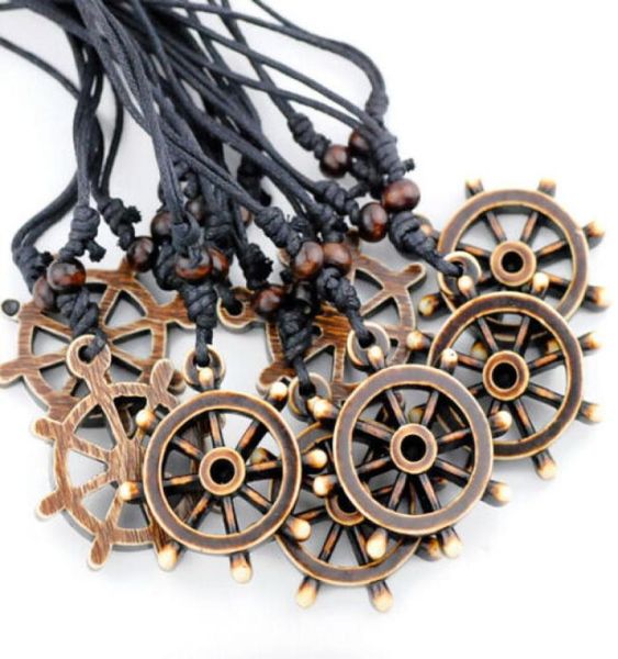 

whole 12pcs cool man boy039s surf necklace rudder pendant necklace xl688380813, Silver