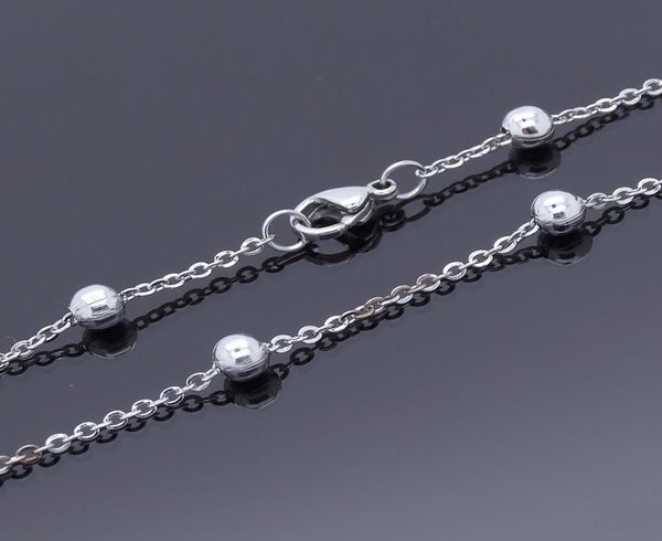 

stainless steel anklets fashion jewelry ankle bracelet smooth beads charm waterproof 9quot 10quot 11quot whole factory o1378304, Red;blue