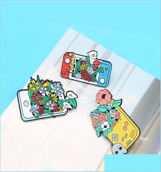 

pins brooches enamel brooch pins flowers plants game hines badges jewelry brooches shirt lapel gifts 1472 e3 drop delivery dhkgv4591472, Gray