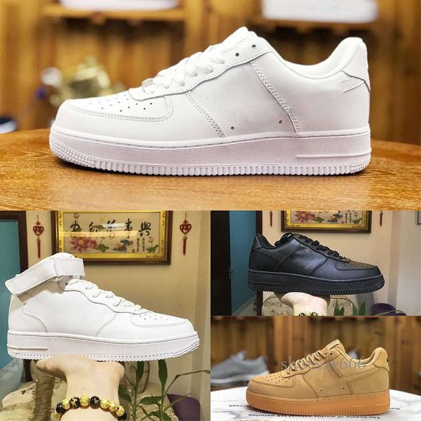 

2022 designers outdoor men low casual shoes trainer forces skateboard one 1 07 knit euro airs high women all white black wheat
