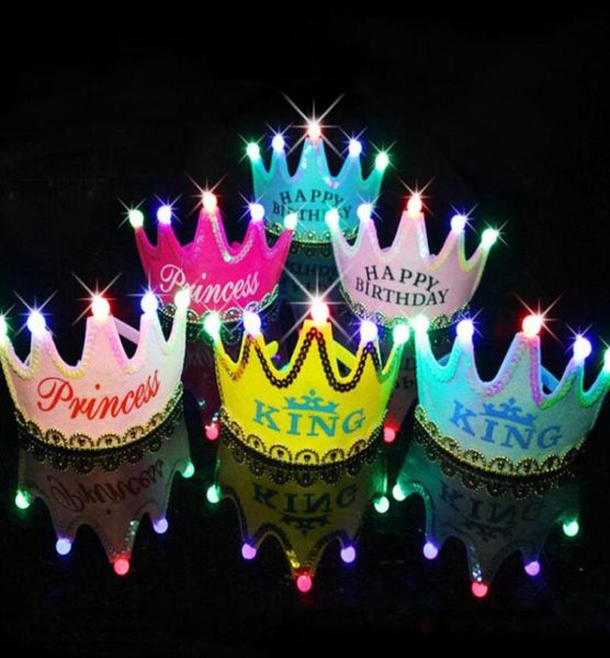 

lighting party hat kids birthday crown cap happy birth7253458, Silver