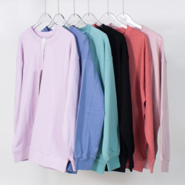 

ll yoga outfit lulul wear perfectly oversized autumn women's sweatshirt sports round neck long sleeve casual loose women's sports