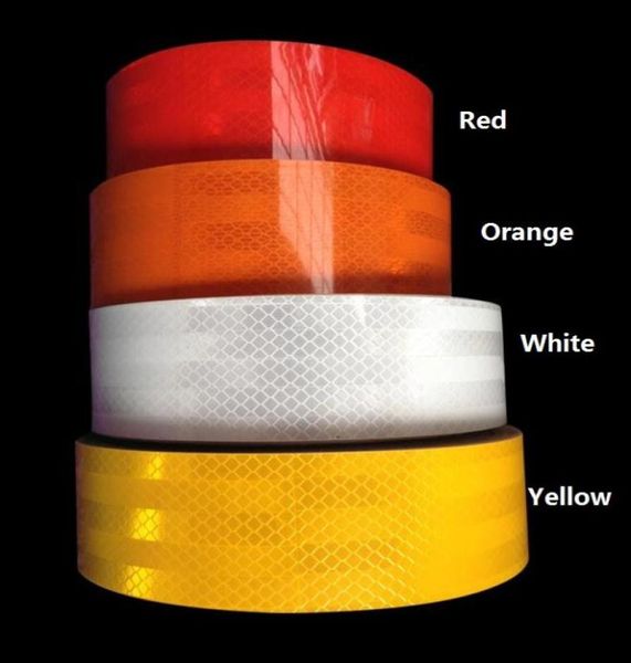 

5cm20m high visibility truck car motorcycle van traffic signal reflective sticker tape adhesive reflect white red warning tapes7809122