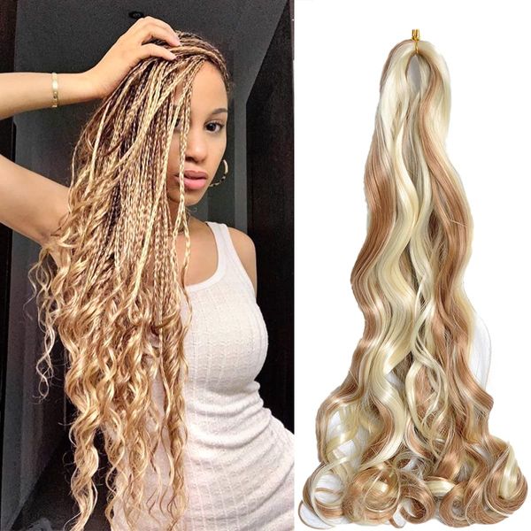 

french curly braiding hair 22 inch bouncy braiding hair 75g/pack ls04, Black
