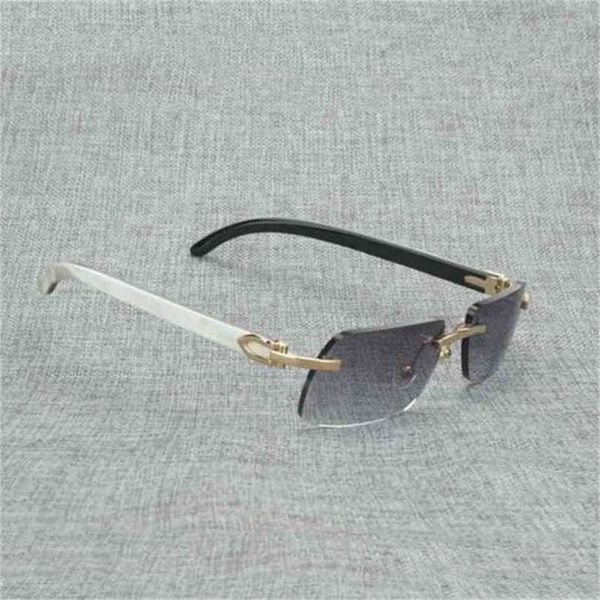 

sunglasses 2023 vintage square wood men natural buffalo horn glasses for outdoor rimless style small lens shades white black templeskajia ne