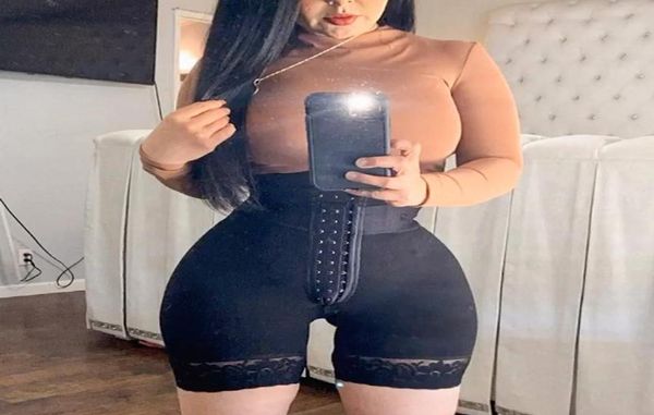 

women039s shapers fajas waist trainer body shaper women skims shapewear high thigh trimmer lace panties zipper double cont1651874, Black;white