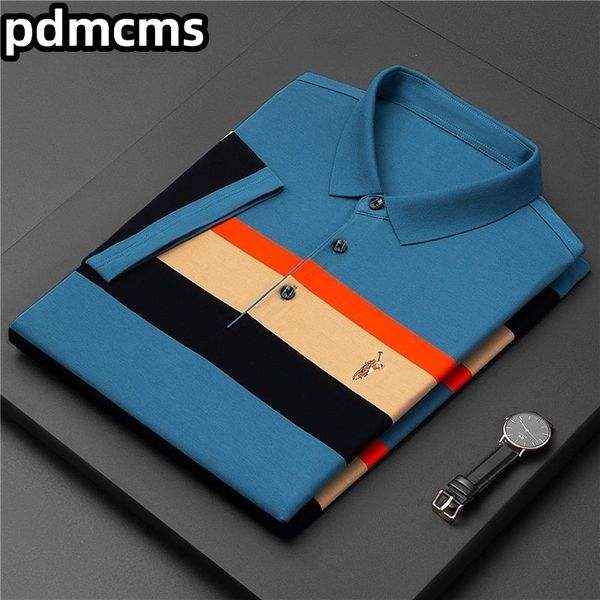 

men's polos men's polo shirt summer ropa 95%cotton lapel stripe embroidery men t-shirt luxury brand fashion designer men's cl, White;black