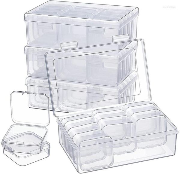 

jewelry pouches clear plastic storage box with hinged lid small items and rectangular craft supplies1196232, Pink;blue