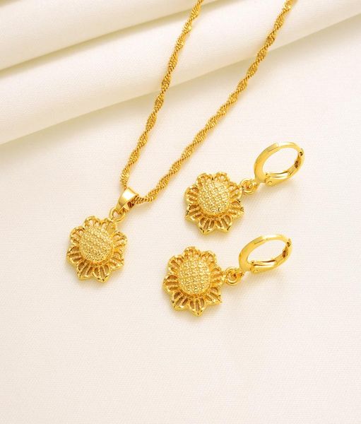 

women pendant necklace chain earing fine solid 24k yellow gold jewellery8021387, Silver