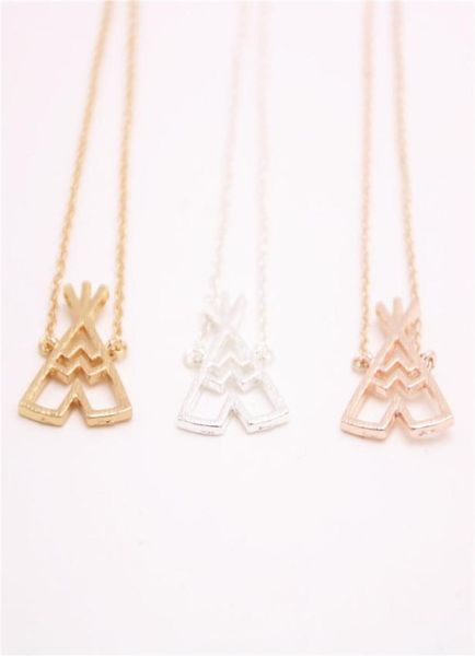 

fashion tent necklace pendant very beautiful geometric vintage thatched cottage necklaces2263689, Silver
