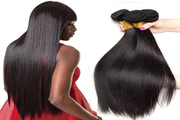 

brazilian straight unprocessed human virgin hair weaves 3 bundles 100gbundle natural black color 1b dyeable3049149