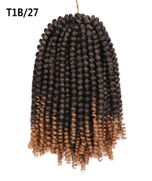 

8inch 110g spring hair synthetic braiding hair crochet braids extensions 30 strandspack5484749, Black