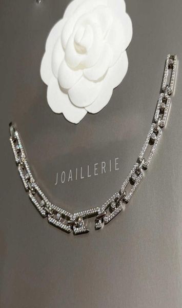 

new brand pure 925 sterling silver jewelry for women thick chain move diamond bracelet party wedding luxury jewelry summer beach6872251, Golden;silver