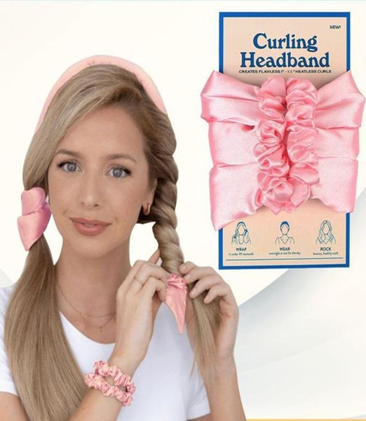 

flexible headband curling rod lazy sleep heatless wave former magic hair curler hairs curler maker tool for women7813646, Silver