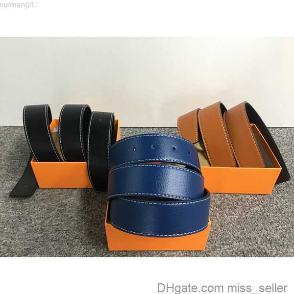 

and men women belts golden silver hbuckle belt with fashion big letters buckle leather 7 colors 3.8cm small boxz43y missseller, Black;brown