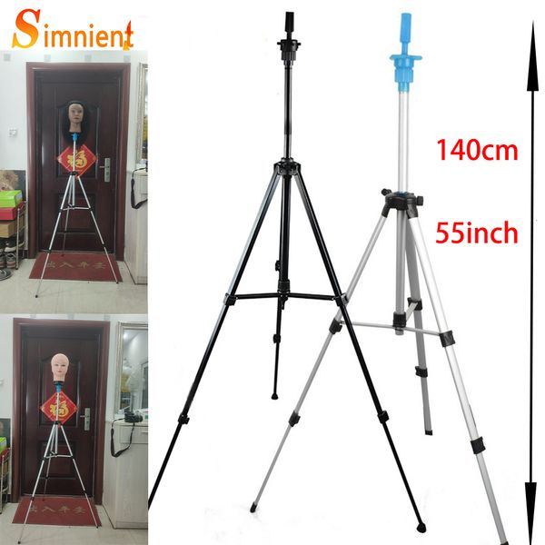 

wig stand adjustable long hair rack tripod hair removal training head tripod with wig making kit for body painting head 230715, White