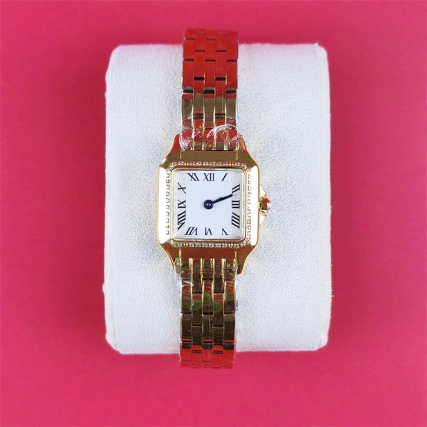 

2 size luxury watch square reloj lujo designer watches business party panthere montre femme mens wristwatches luminous stainless steel dh013, Slivery;brown