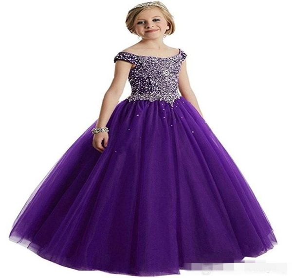 

burgundy girls pageant dresses for little girls blue gowns toddler turquoise kids ball gown glitz flower girl dress weddings beade6221718, White;red