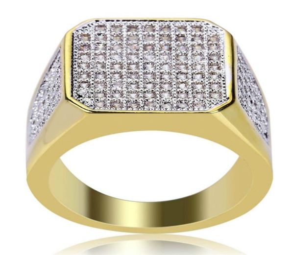 

new trendy size 713 fashion jewelry 18k yellow gold plated cz womenmen wedding zircon ring gift7435380, Silver