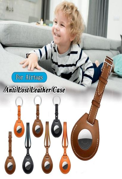 

cords slings and webbing 2pc leather case for airtags luggage tag bag charm key ring keychain protective shell apple antilost tr3794784