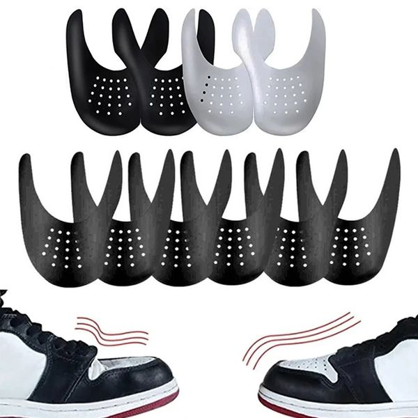 

shoe parts accessories 5pairs anti crease shoes protector for sneakers bending crack toe cap crease protectors antiwrinkle support sneaker a, White;pink