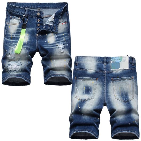 

men's jeans shorts denim men summer male short jean fashion designer short ripped pants gzh11shx27, Blue