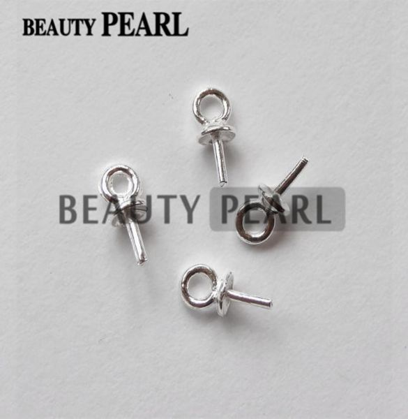 

100 pieces whole beads end connectors for charms diy pearl findings 925 sterling silver bead caps3228659