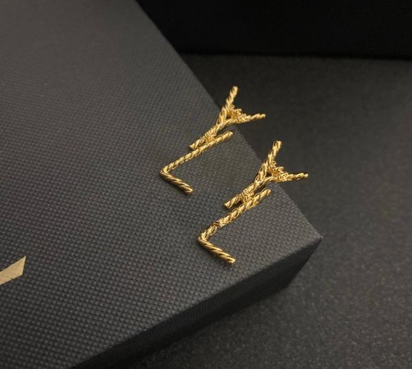 

new style charm designer earrings love ear stud designers 18k gold plated geometry letters earring classical women wedding party j1139287, Golden;silver