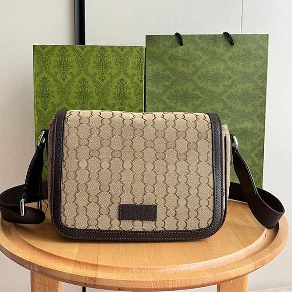 

business mens old flower crossbody bag gs luxury designer womens fashion canvas shoulder bag handbag vintage leather flap multi functional p