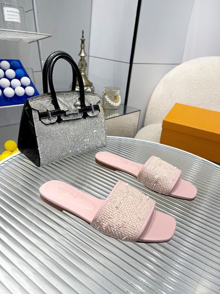 

womens designer slipper slides sandal summer sandals shoes men classic brand beach slides casual woman outside slippers 0709, Black