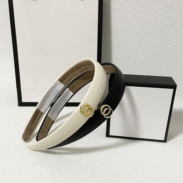 

luxury designer headbands hair bands for women girl brand elastic double letters g headband sports fitness headband head wrap with logo drop, Silver