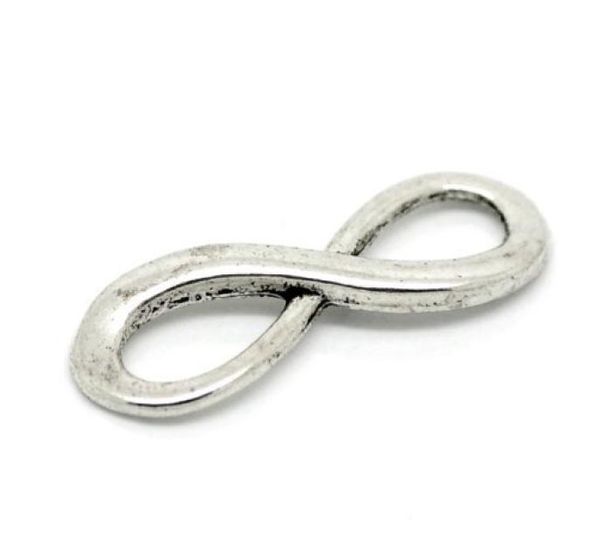 

tsunshine components connector curved sideways smooth metal silver tone infinity symbol charm beads for making diy jewelry bracele9939511