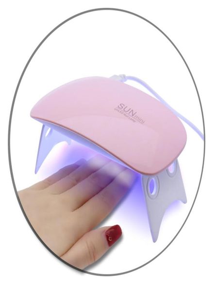 

sun mini 6w pink white nail dryer machine uv led lamp portable micro usb cable home use drying lamp for gel varnish3121006