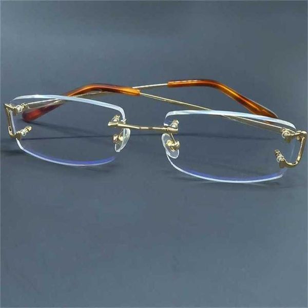 

sunglasses 2023 designer eyeglasses frame rimless men and women rectangle transparent clear eye glasses carter prescription eyewearkajia new, White;black