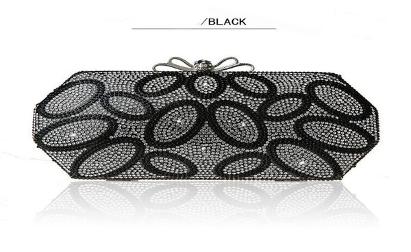 

new bow clasp bag fashion rhinestone clutch banquet purse dinner bag bride party prom dress bag9358714, Black