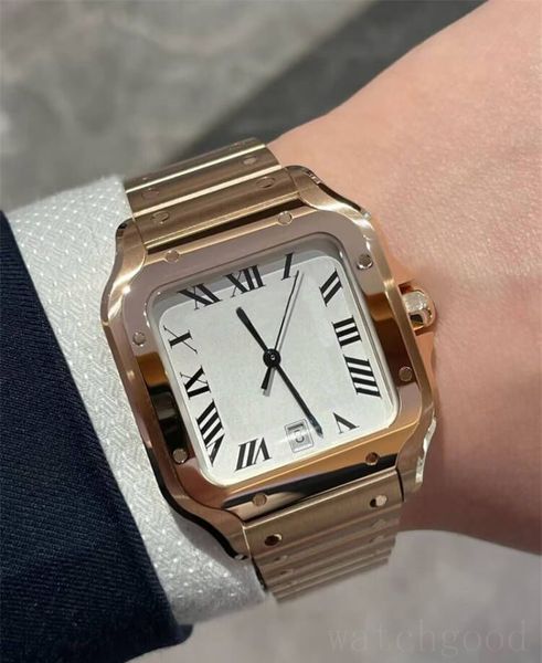 

couple santo fashion watches mens watch aaa quality classical business montres mouvement screw luxury designer watches sapphire 39mm dh07 e2, Slivery;brown