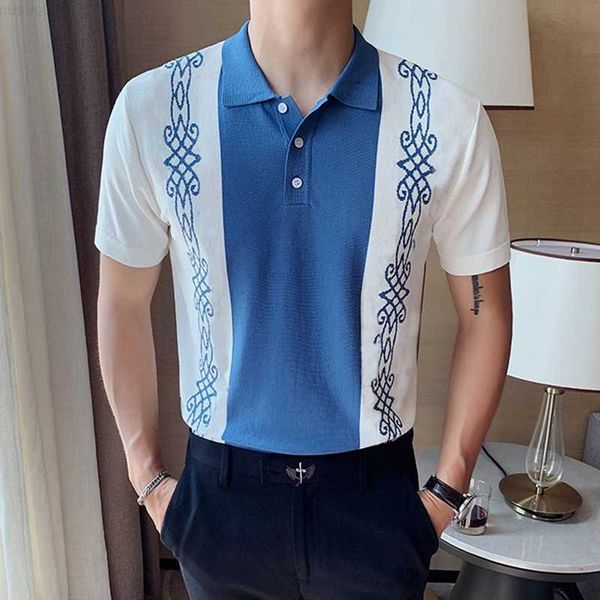 

men's t-shirts summer men poloshirt vintage shirt fashion knit sweater short sleeve tee male polo shirt casual lapel tshirt cardigan bl, White;black