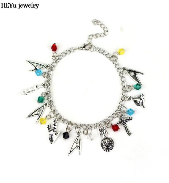 

star trek bracelets for women silver plated link chain crystal bridal wedding jewelry bracelets amp bangles star trek spaceship1503547, Golden;silver