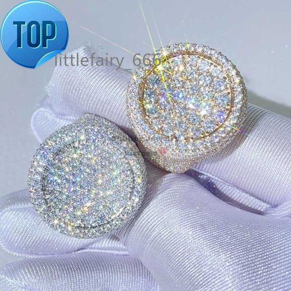 

solid silver pass diamond tester hip hop iced out men vvs moissanite rings 925 sterling silver