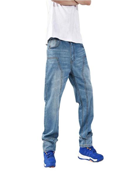 

whole aboorun 2016 hip hop mens baggy jeans plus size harem denim pants skateboard jeans for male p70151768612, Blue