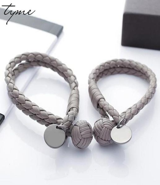 

fashion titanium tyme bracelets for women round card woven spherical male and female lovers bracelet men jewelry love bangles6057892, Black
