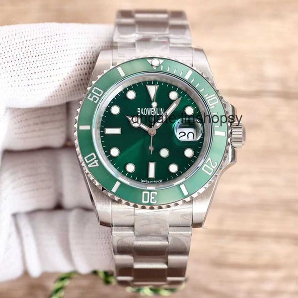 

design mechanical business automatic mens aaa watch ceramic luminous waterproof ring mouth size 40mm auto date stainless steel gold luxury b, Slivery;golden