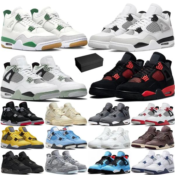 

designer basketball shoes sneakers designer shoes air jumpman 4shoes trainers shoes black cat 4s retros military black pine green comfortabl