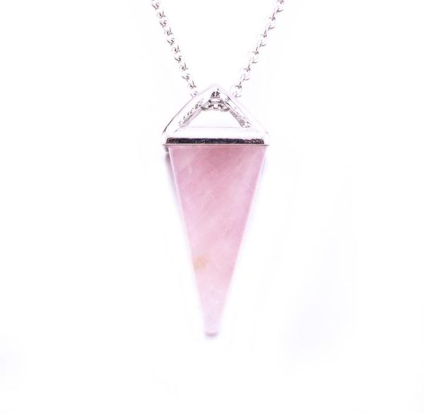 

natural square gem stone beads silver plated quadrangular pyramid necklaces pendants reiki chakra healing women men jewelry7520619