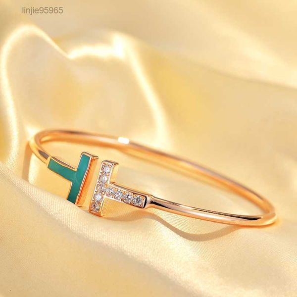 

new letter brass bangle t bracelet for women gift11111, Black