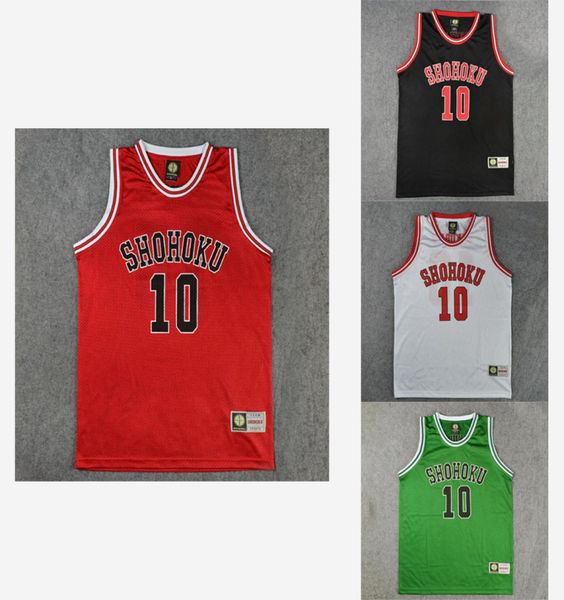 

anime slam dunk cosplay costume shohoku sakuragi hanamichi basketball jersey t shirt sports wear school basketball team uniform2882304, Black