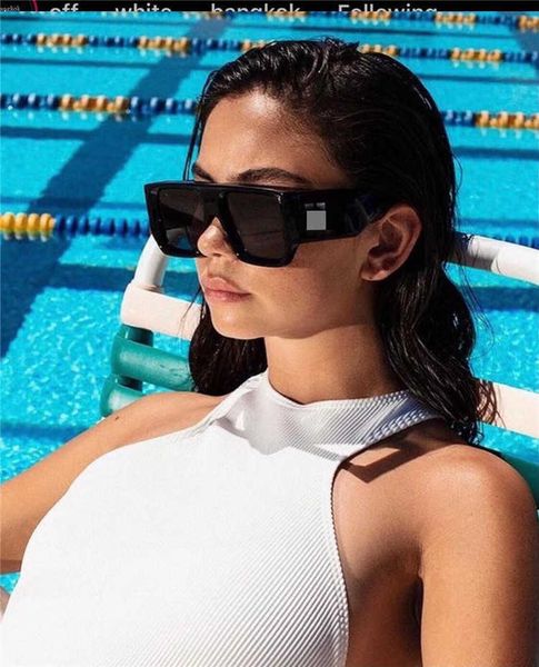 

designer off w sunglasses fashion luxury brand for men and women new style ins hip-hop network red the same street p large frame, White;black