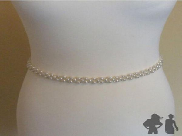 

wedding sashes beaded ribbon belt new vintage white bridal dress rhinestone sash pearl belt7855958