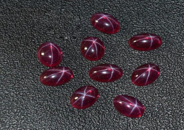 

good quality wholesle large stock 68mm13x18mm 6 sizes lab created stone star sapphire ruby loose stone for jewelry making 5pcsl8253261, Black