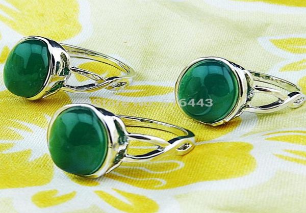 

new arrival guaranteed 10pcs 100 malay jade stones oval vintage retro silver rings for womens mens whole jewelry lots a5441491166, Golden;silver